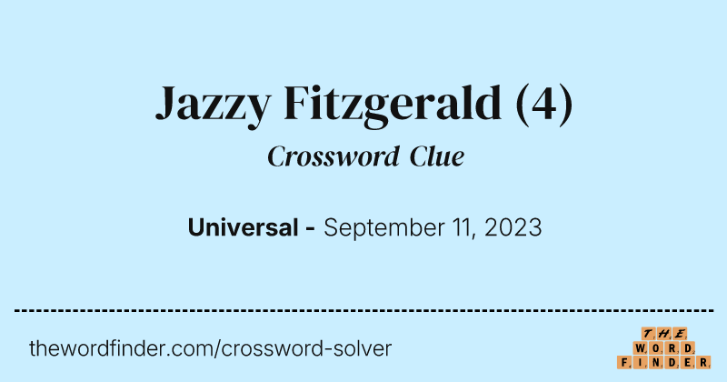 Jazzy Fitzgerald crossword clue image