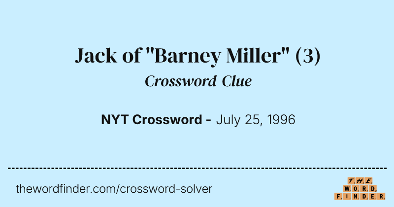 Jack of "Barney Miller" crossword clue image