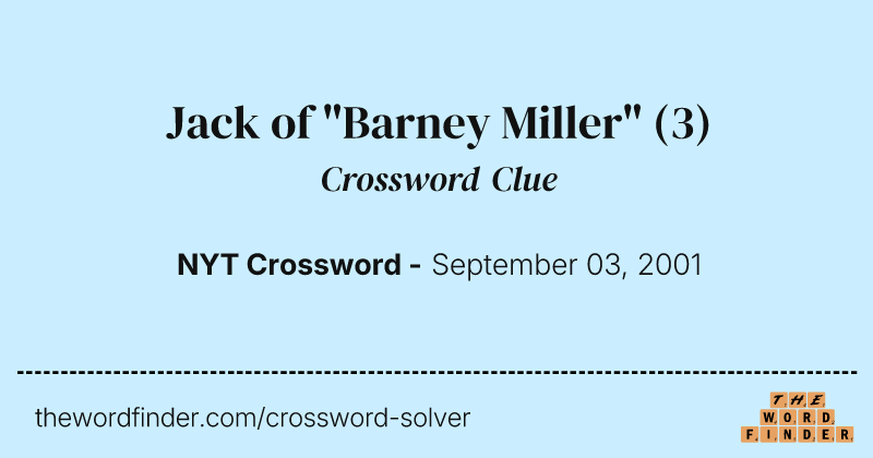 Jack of "Barney Miller" crossword clue image