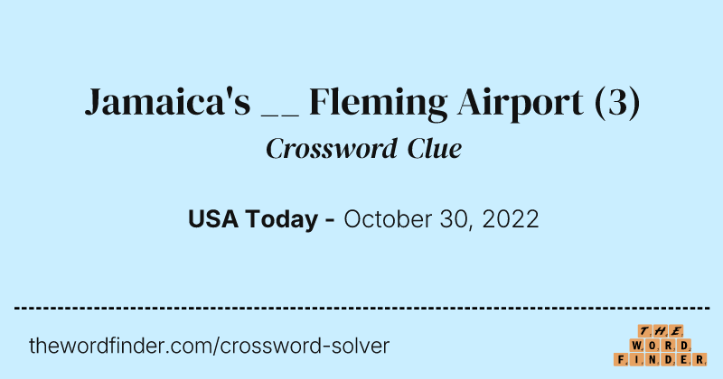 Jamaica's __ Fleming Airport crossword clue image