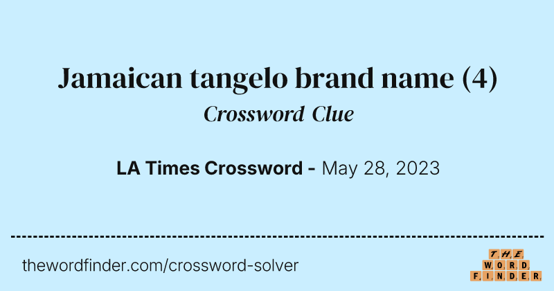Jamaican tangelo brand name crossword clue image