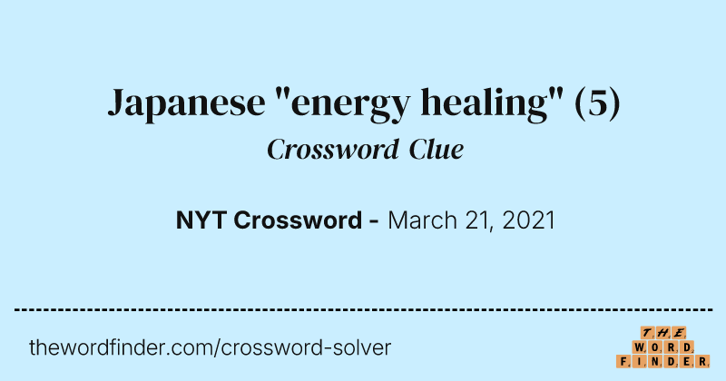 Japanese "energy healing" crossword clue image