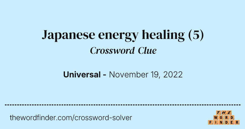 Japanese energy healing crossword clue image