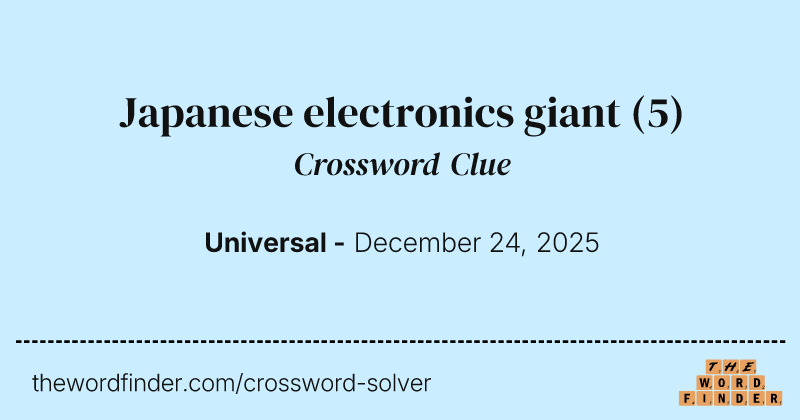 Japanese electronics giant crossword clue image