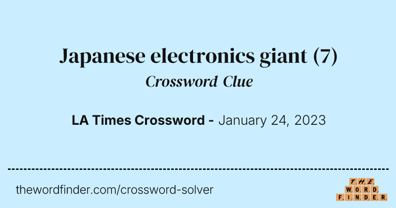 Japanese electronics giant crossword clue image