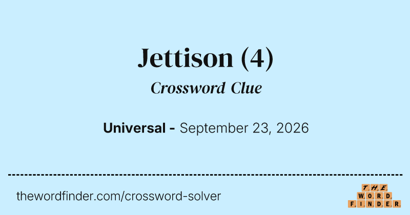 Jettison crossword clue image