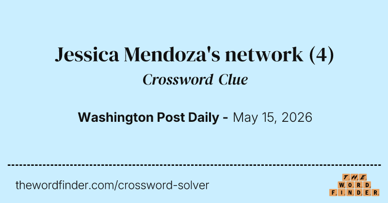 Jessica Mendoza's network crossword clue image