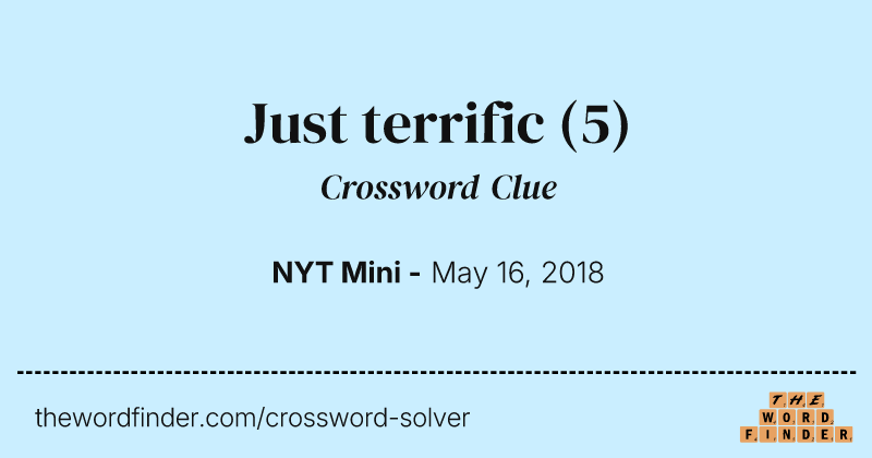 Just terrific crossword clue image