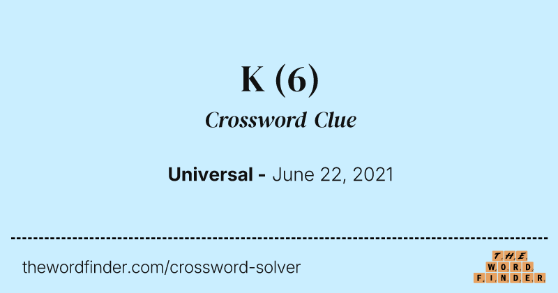 K crossword clue image