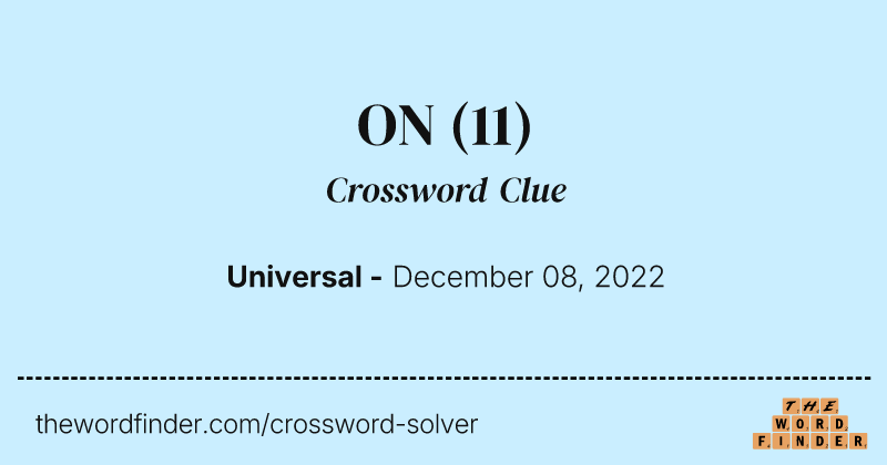ON crossword clue image