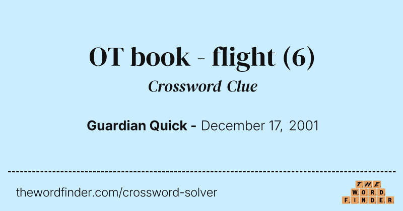 OT book - flight crossword clue image