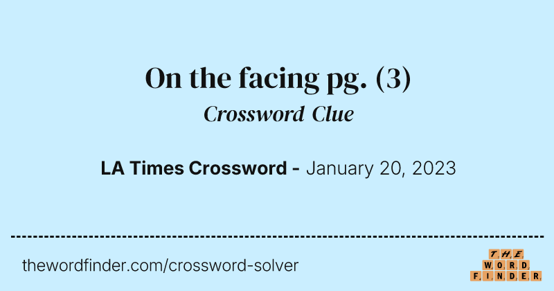 On the facing pg. crossword clue image