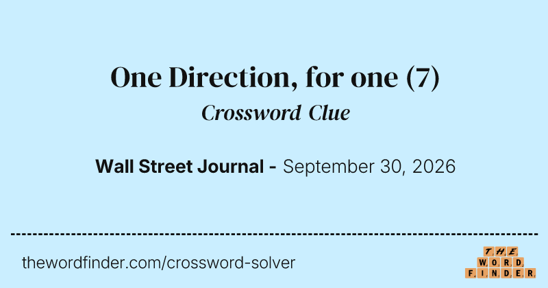 One Direction, for one crossword clue image