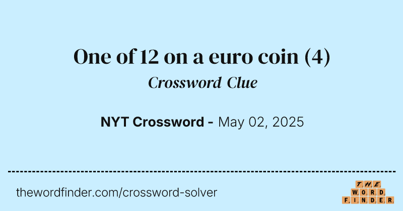One of 12 on a euro coin crossword clue image