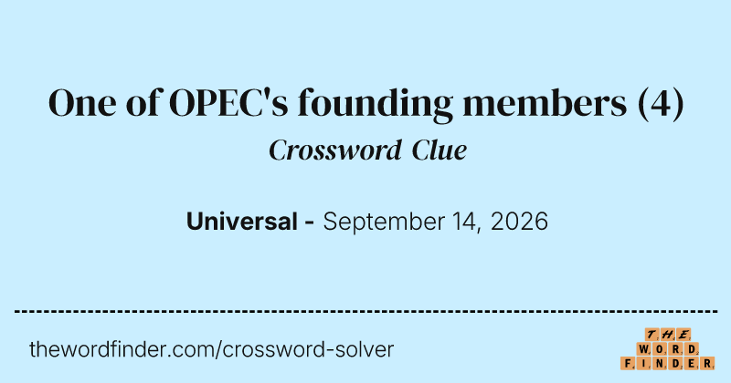 One of OPEC's founding members crossword clue image