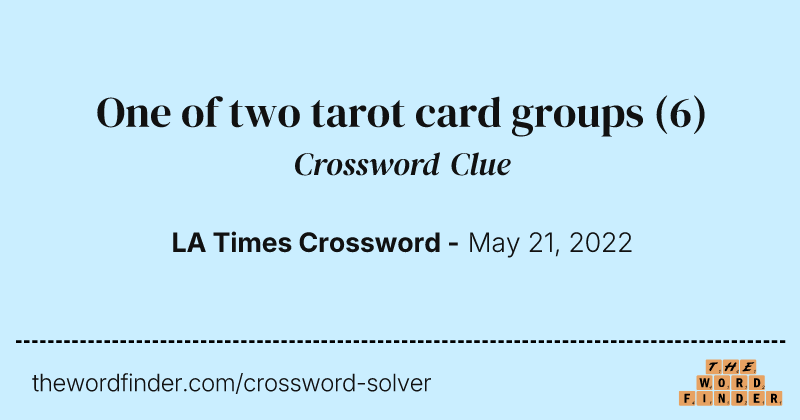 One of two tarot card groups crossword clue image
