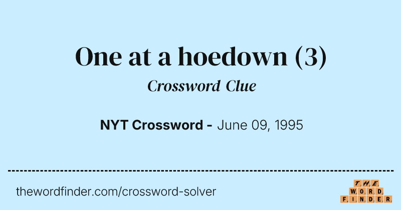One at a hoedown crossword clue image