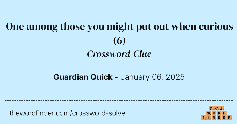 One among those you might put out when curious crossword clue image