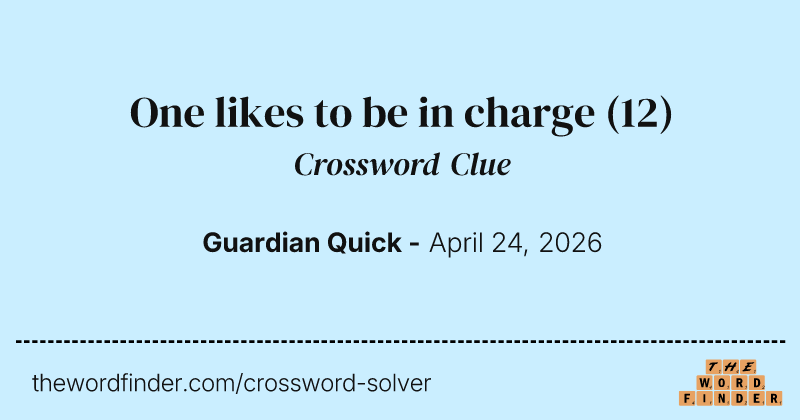 One likes to be in charge crossword clue image