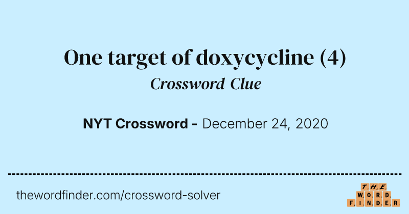 One target of doxycycline crossword clue image
