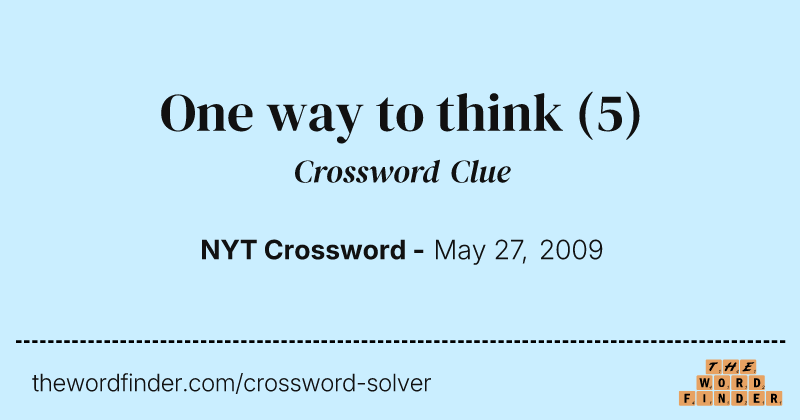 One way to think crossword clue image