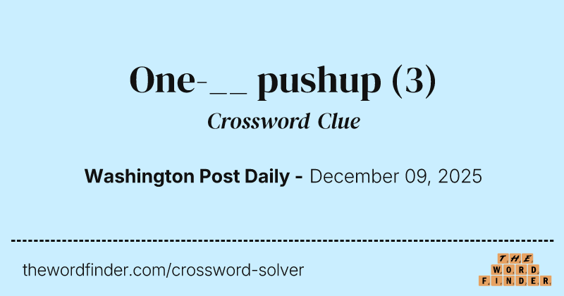 One-__ pushup crossword clue image