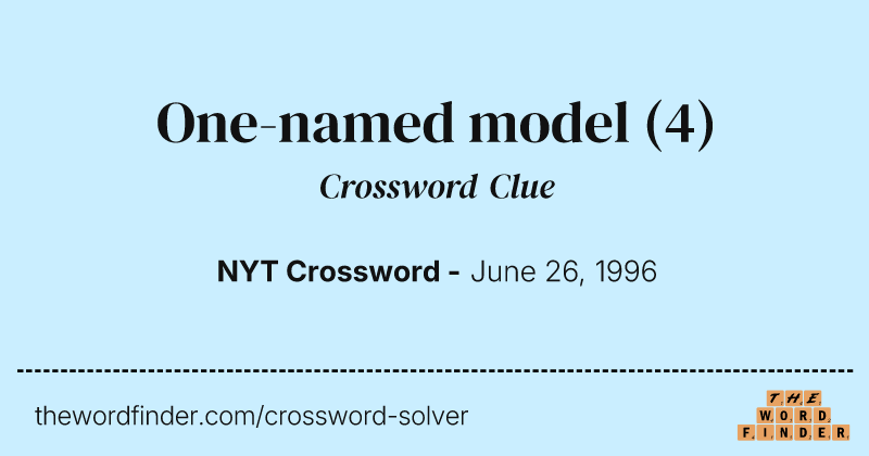 One-named model crossword clue image