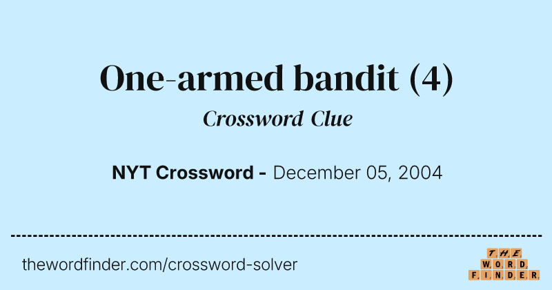 One-armed bandit crossword clue image
