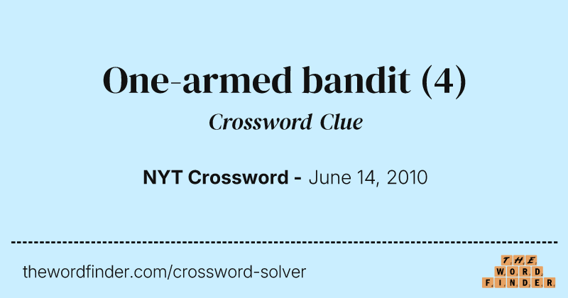 One-armed bandit crossword clue image