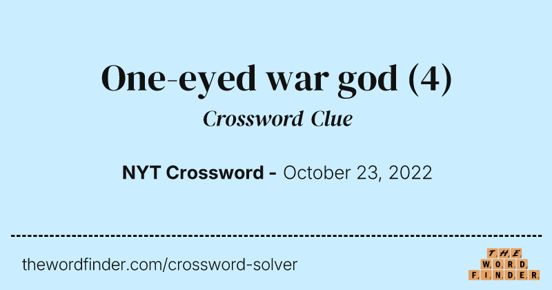 One-eyed war god crossword clue image