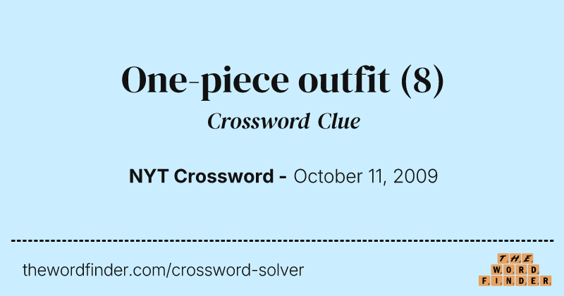 One-piece outfit crossword clue image