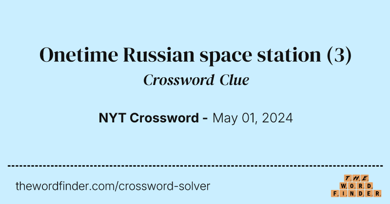 Onetime Russian space station crossword clue image