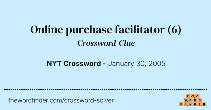 Online purchase facilitator crossword clue image