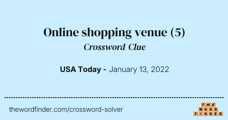 Online shopping venue crossword clue image