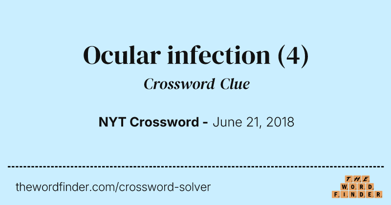 Ocular infection crossword clue image