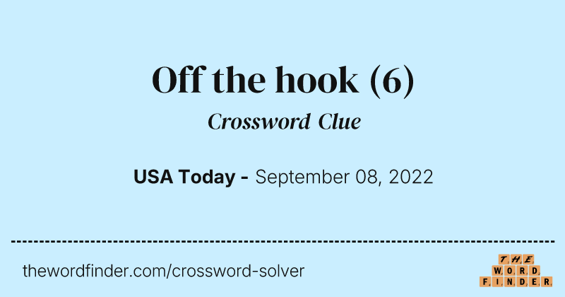 Off the hook crossword clue image