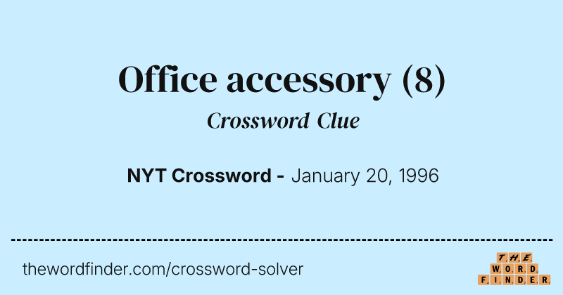 Office accessory crossword clue image