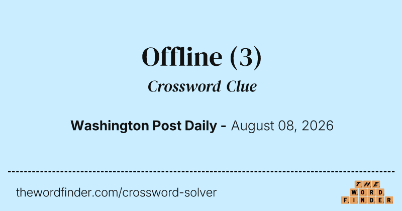 Offline crossword clue image