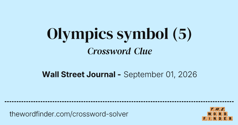 Olympics symbol crossword clue image