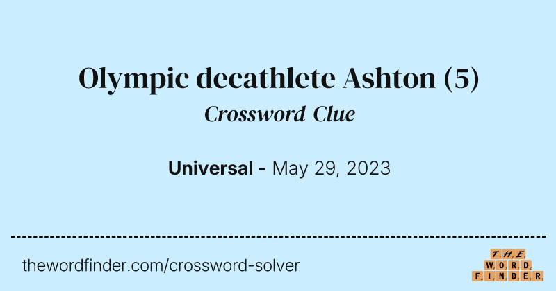 Olympic decathlete Ashton crossword clue image