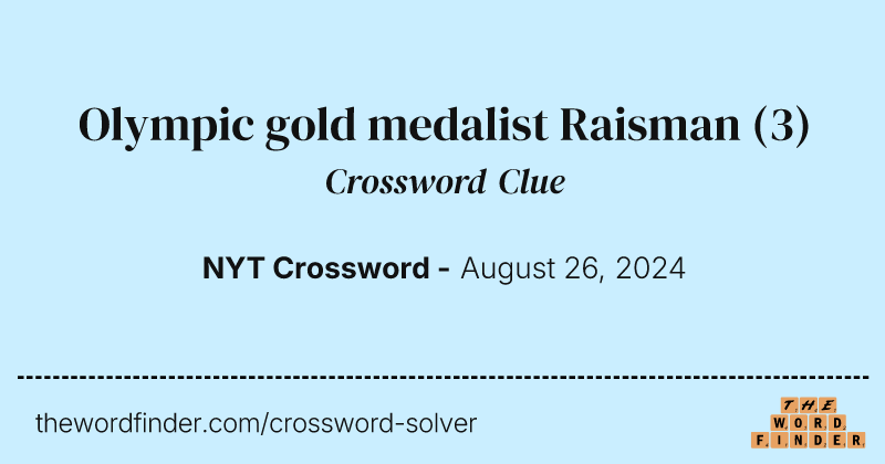 Olympic gold medalist Raisman crossword clue image