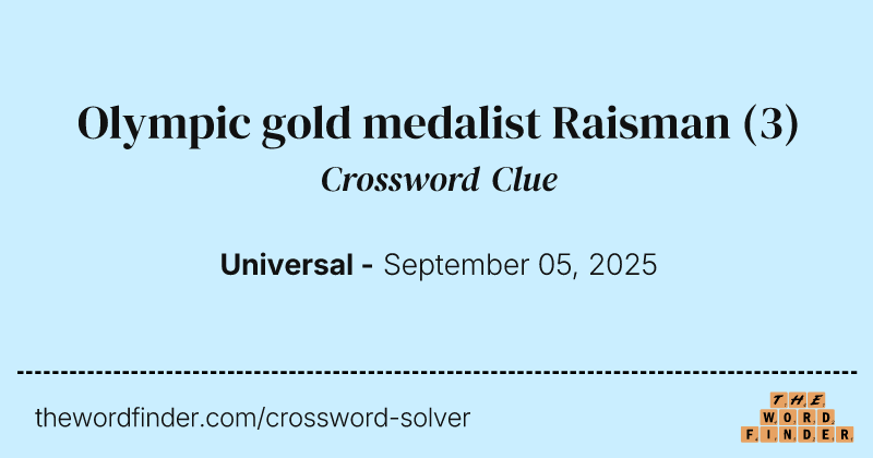 Olympic gold medalist Raisman crossword clue image
