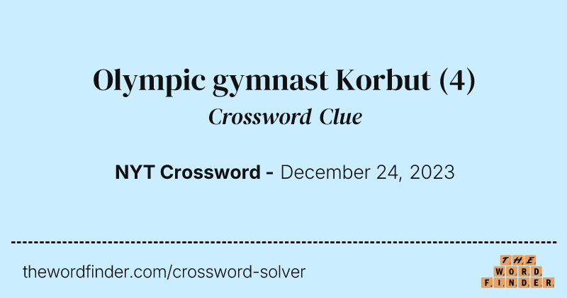 Olympic gymnast Korbut crossword clue image