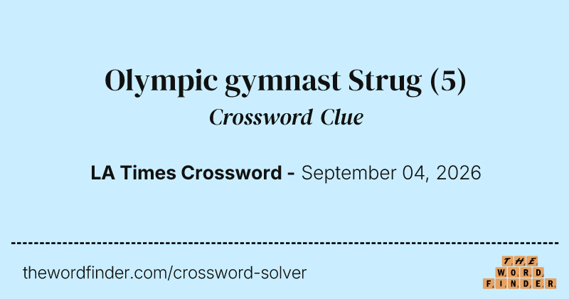 Olympic gymnast Strug crossword clue image