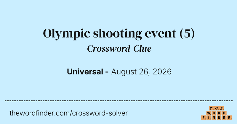 Olympic shooting event crossword clue image