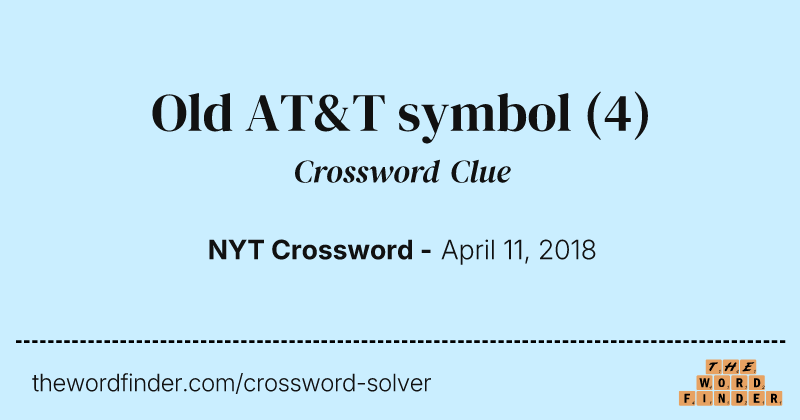 Old AT&T symbol crossword clue image