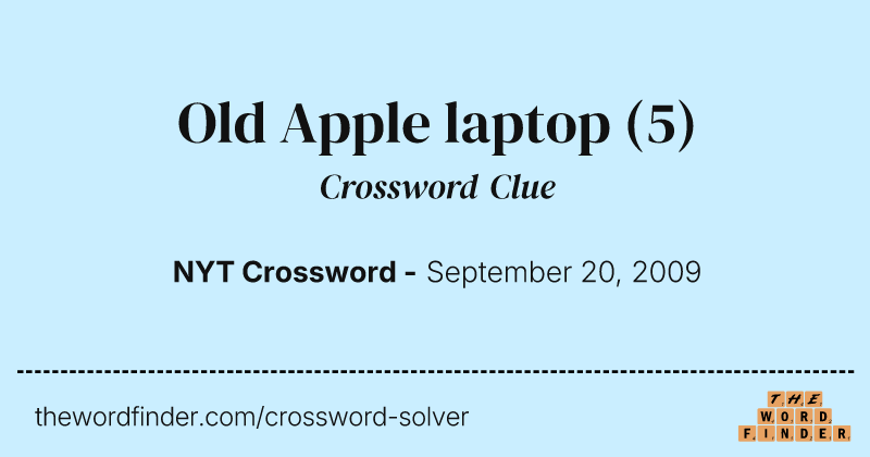 Old Apple laptop crossword clue image