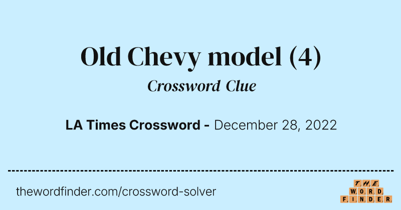 Old Chevy model crossword clue image
