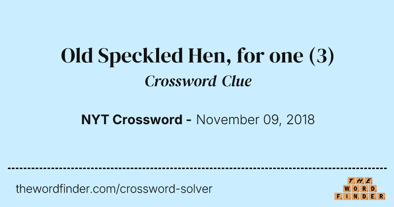 Old Speckled Hen, for one crossword clue image