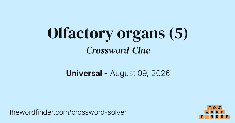Olfactory organs crossword clue image